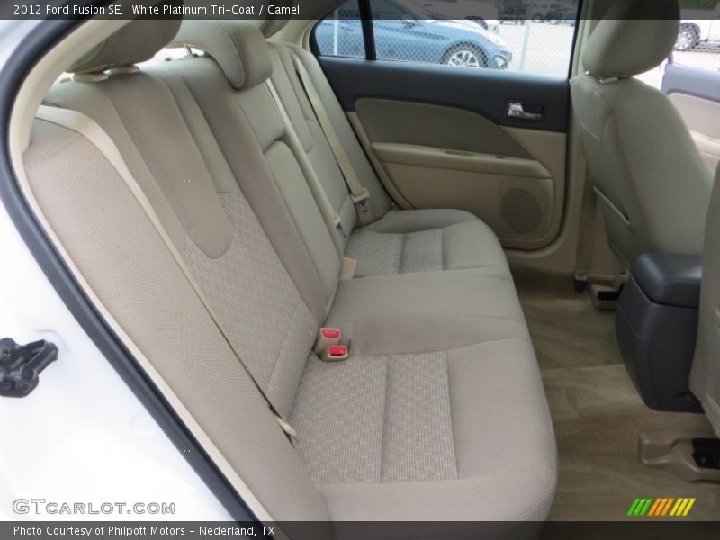 White Platinum Tri-Coat / Camel 2012 Ford Fusion SE