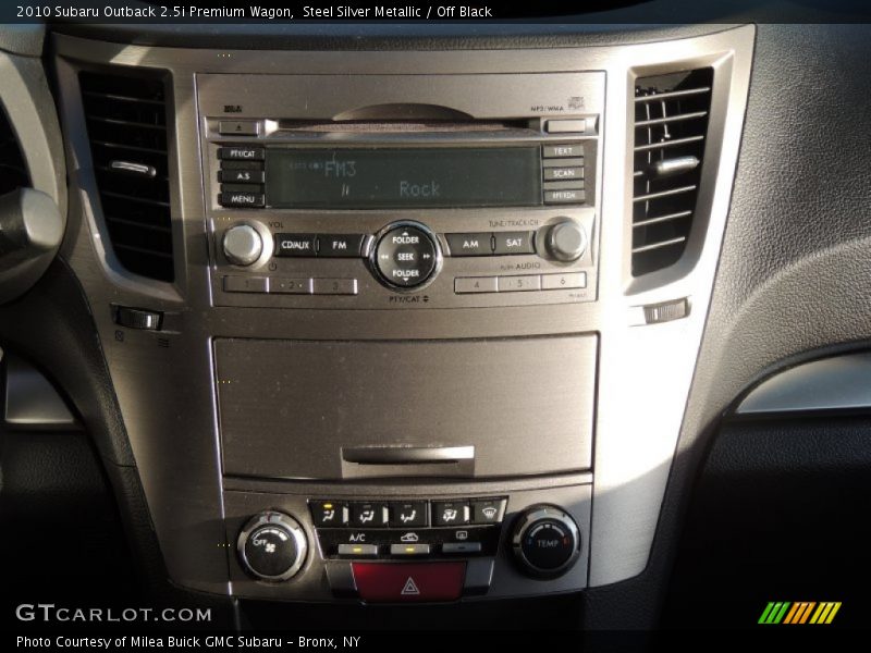 Steel Silver Metallic / Off Black 2010 Subaru Outback 2.5i Premium Wagon