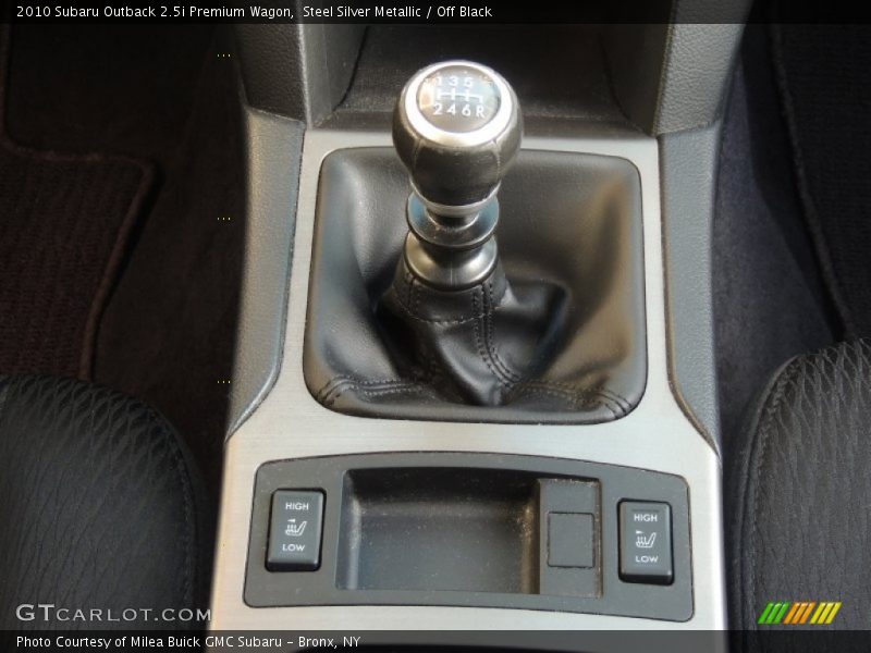 Steel Silver Metallic / Off Black 2010 Subaru Outback 2.5i Premium Wagon