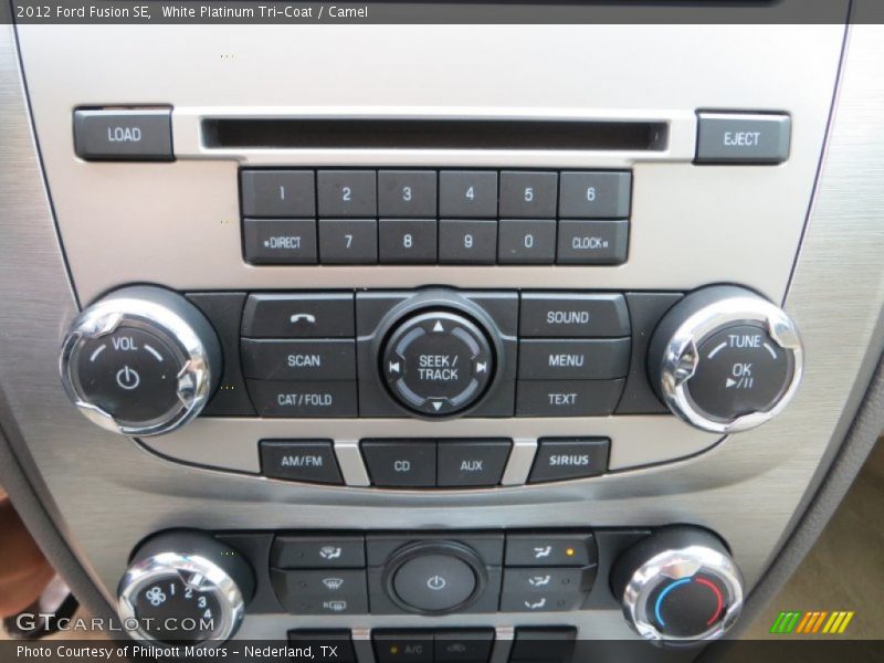 White Platinum Tri-Coat / Camel 2012 Ford Fusion SE