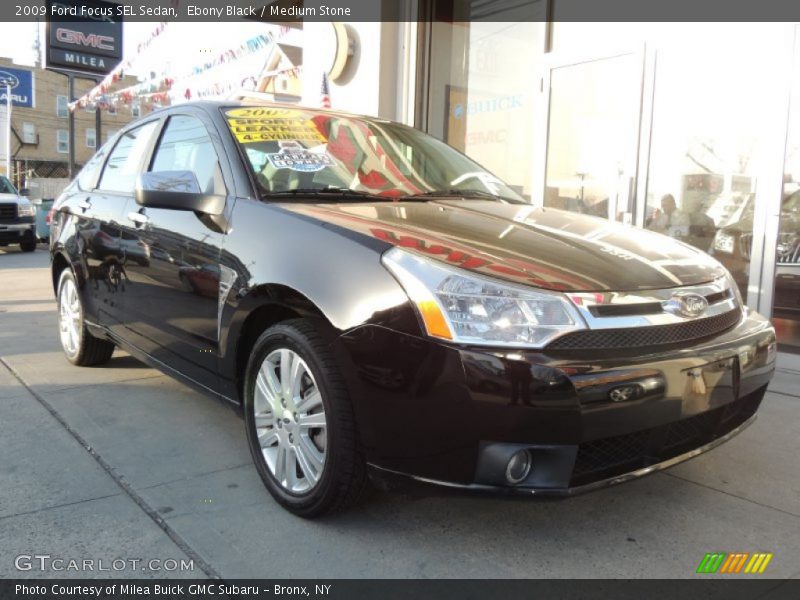 Ebony Black / Medium Stone 2009 Ford Focus SEL Sedan