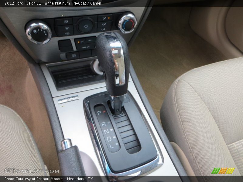 White Platinum Tri-Coat / Camel 2012 Ford Fusion SE