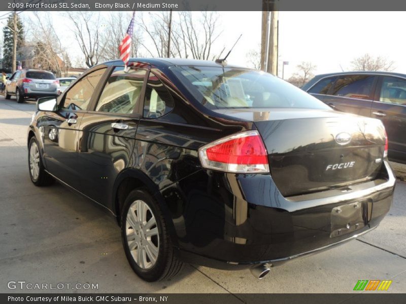 Ebony Black / Medium Stone 2009 Ford Focus SEL Sedan