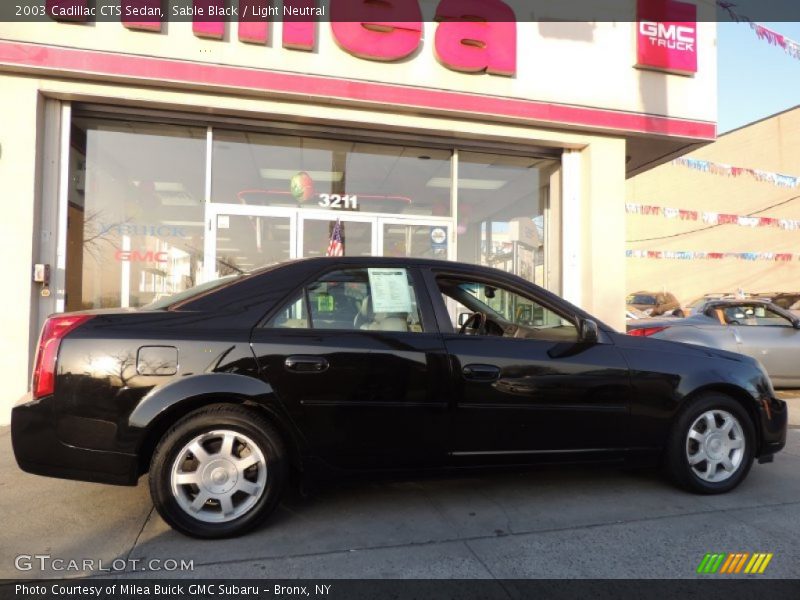 Sable Black / Light Neutral 2003 Cadillac CTS Sedan