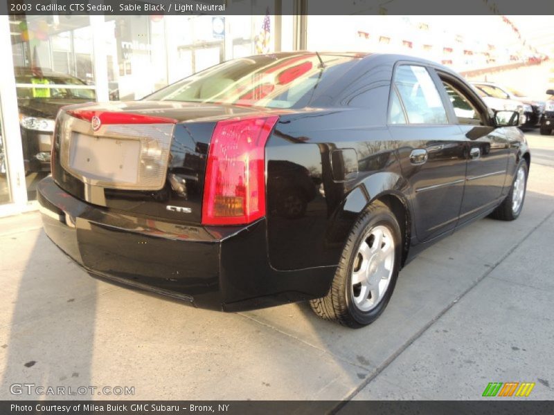 Sable Black / Light Neutral 2003 Cadillac CTS Sedan