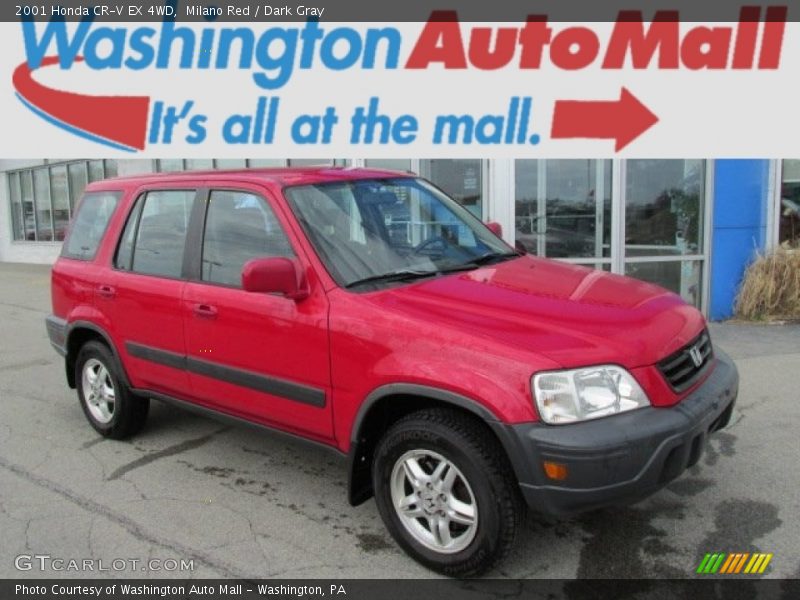 Milano Red / Dark Gray 2001 Honda CR-V EX 4WD