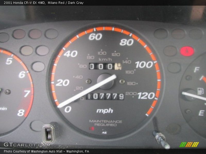 Milano Red / Dark Gray 2001 Honda CR-V EX 4WD
