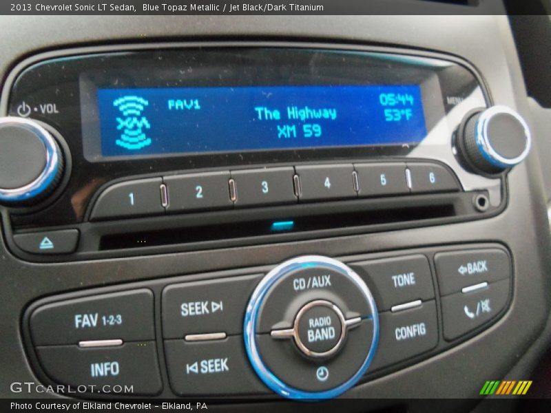 Blue Topaz Metallic / Jet Black/Dark Titanium 2013 Chevrolet Sonic LT Sedan