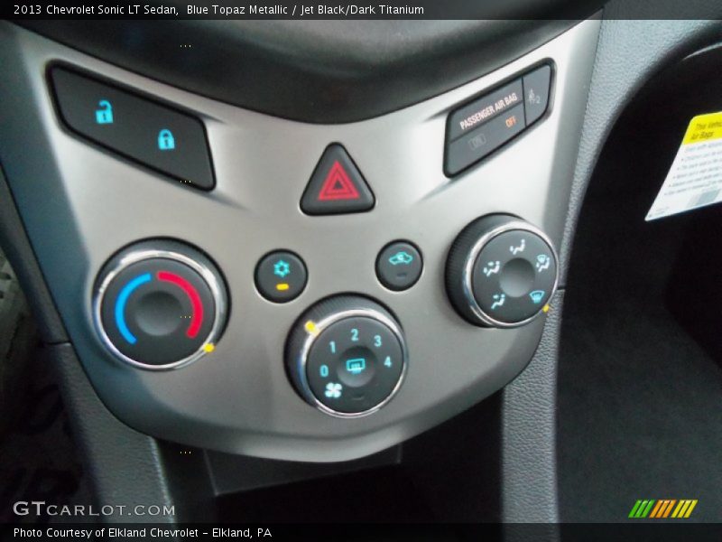 Blue Topaz Metallic / Jet Black/Dark Titanium 2013 Chevrolet Sonic LT Sedan