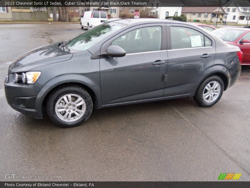 Cyber Gray Metallic / Jet Black/Dark Titanium 2013 Chevrolet Sonic LT Sedan