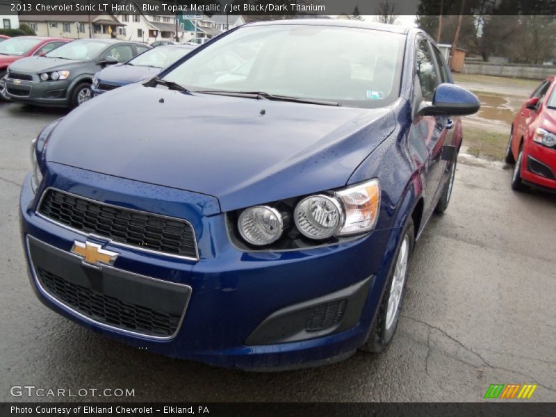 Blue Topaz Metallic / Jet Black/Dark Titanium 2013 Chevrolet Sonic LT Hatch