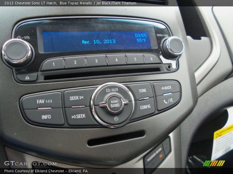 Blue Topaz Metallic / Jet Black/Dark Titanium 2013 Chevrolet Sonic LT Hatch