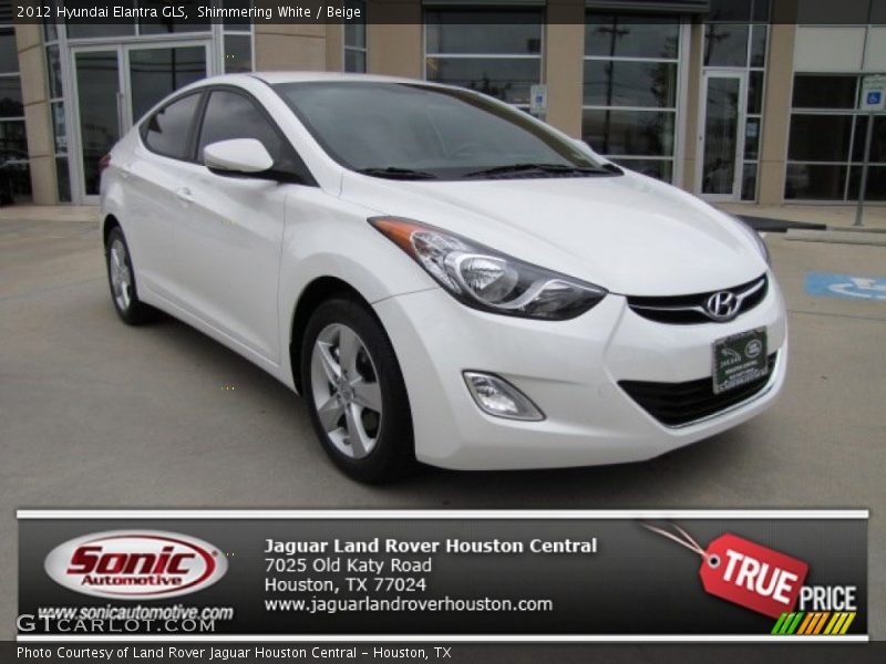 Shimmering White / Beige 2012 Hyundai Elantra GLS