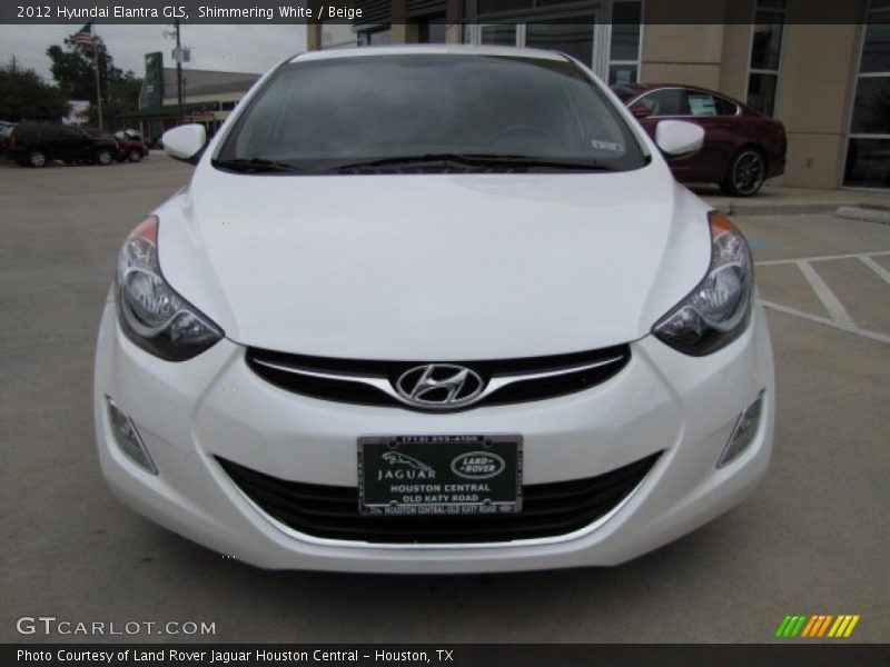 Shimmering White / Beige 2012 Hyundai Elantra GLS