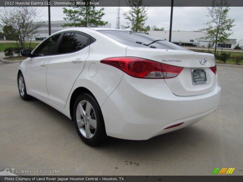 Shimmering White / Beige 2012 Hyundai Elantra GLS