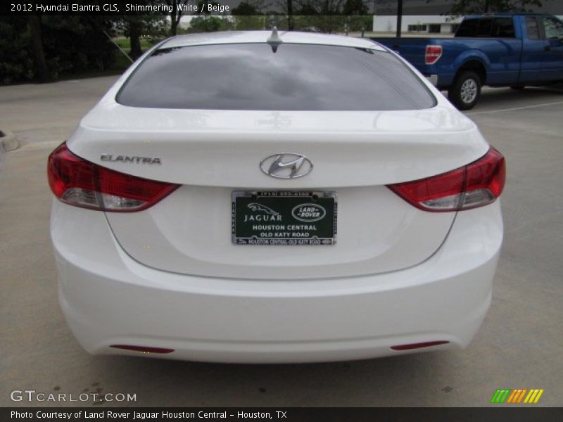 Shimmering White / Beige 2012 Hyundai Elantra GLS
