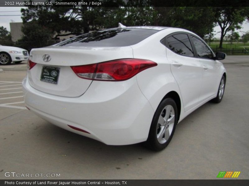 Shimmering White / Beige 2012 Hyundai Elantra GLS