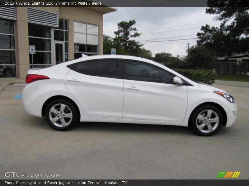 Shimmering White / Beige 2012 Hyundai Elantra GLS