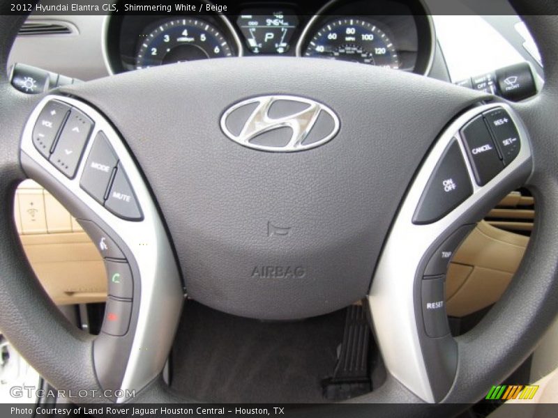Shimmering White / Beige 2012 Hyundai Elantra GLS