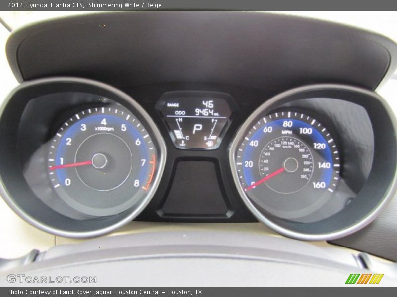 Shimmering White / Beige 2012 Hyundai Elantra GLS