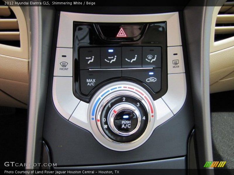 Shimmering White / Beige 2012 Hyundai Elantra GLS