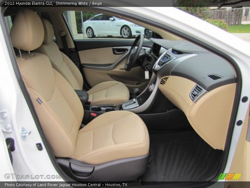 Shimmering White / Beige 2012 Hyundai Elantra GLS