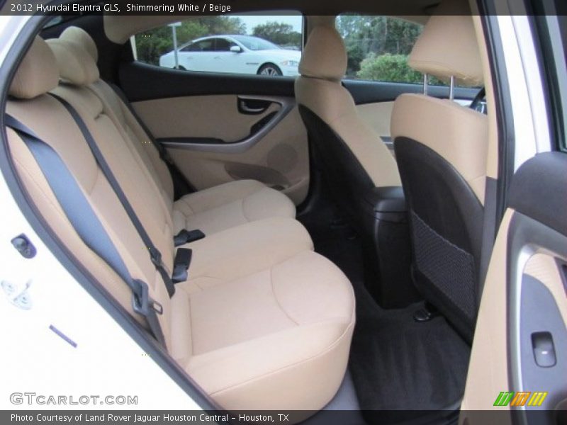 Shimmering White / Beige 2012 Hyundai Elantra GLS
