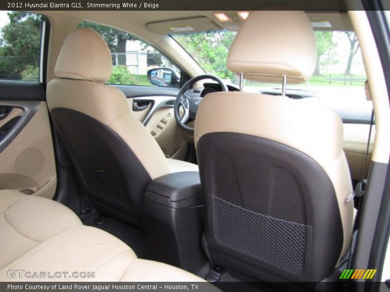 Shimmering White / Beige 2012 Hyundai Elantra GLS