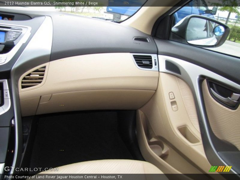 Shimmering White / Beige 2012 Hyundai Elantra GLS