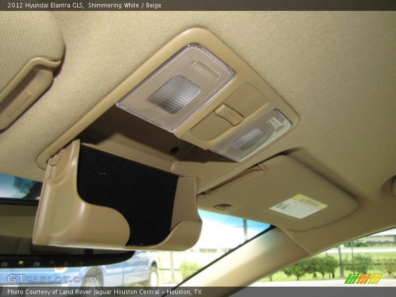 Shimmering White / Beige 2012 Hyundai Elantra GLS