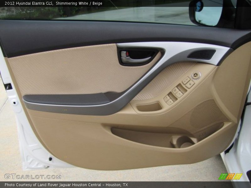 Shimmering White / Beige 2012 Hyundai Elantra GLS