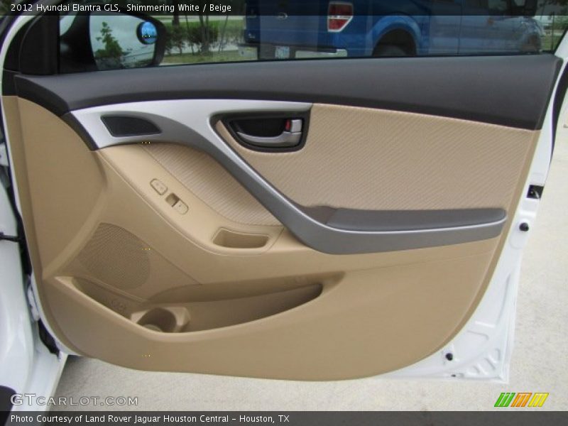 Shimmering White / Beige 2012 Hyundai Elantra GLS