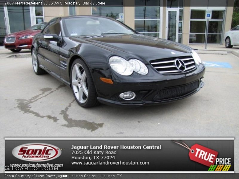 Black / Stone 2007 Mercedes-Benz SL 55 AMG Roadster