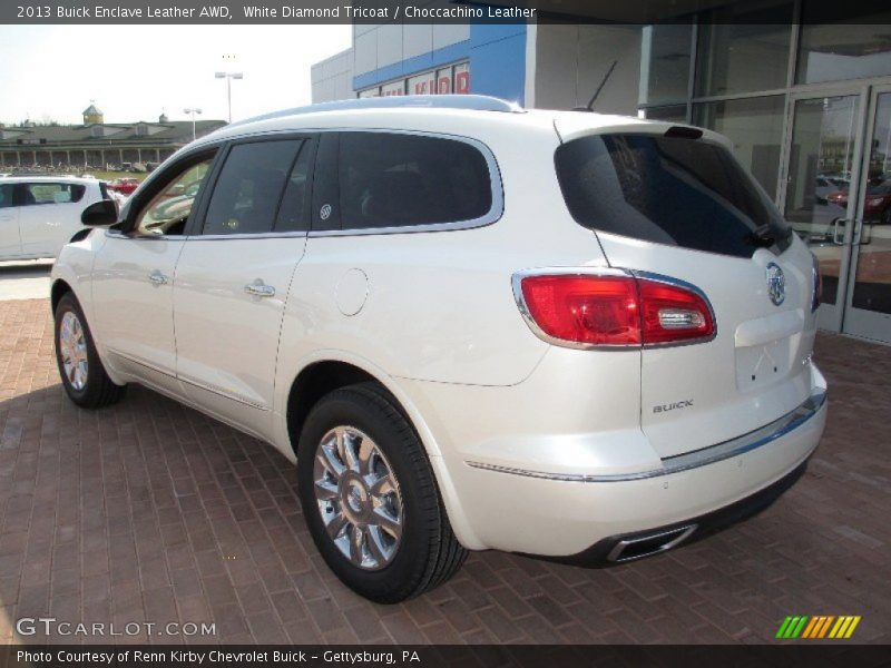 White Diamond Tricoat / Choccachino Leather 2013 Buick Enclave Leather AWD