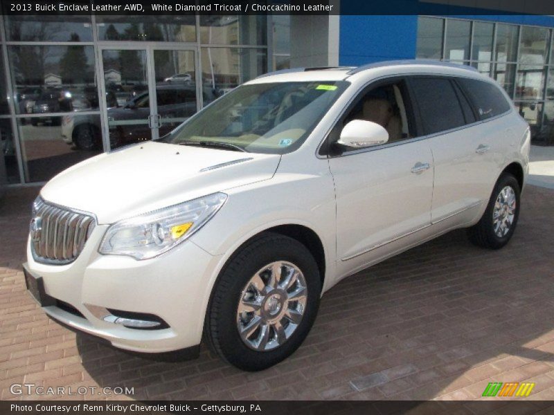 White Diamond Tricoat / Choccachino Leather 2013 Buick Enclave Leather AWD