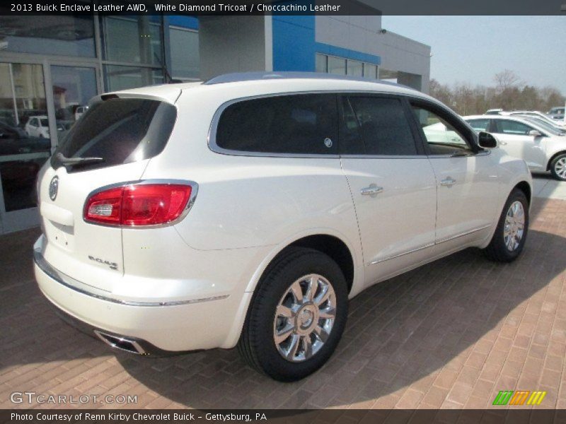 White Diamond Tricoat / Choccachino Leather 2013 Buick Enclave Leather AWD