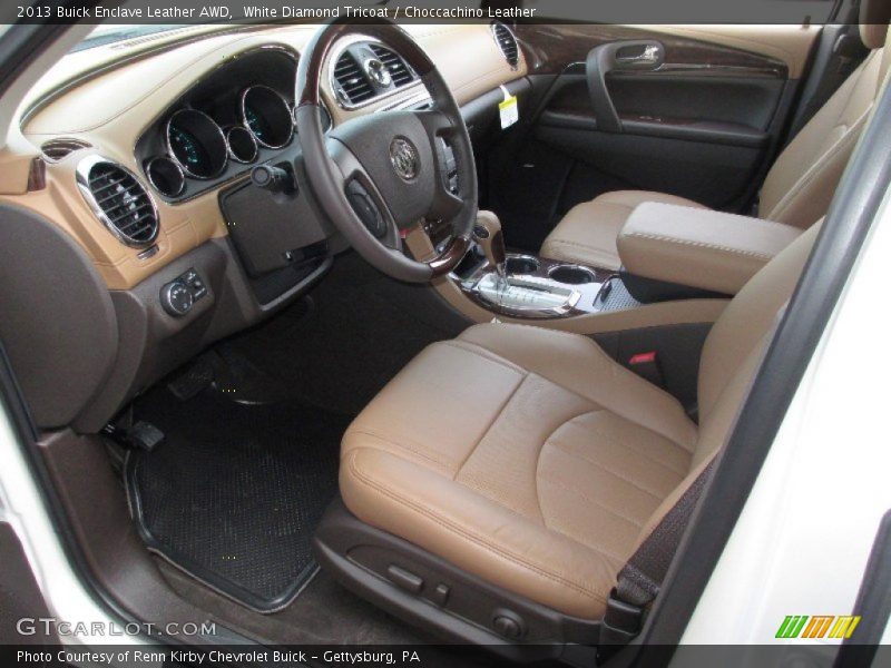 White Diamond Tricoat / Choccachino Leather 2013 Buick Enclave Leather AWD