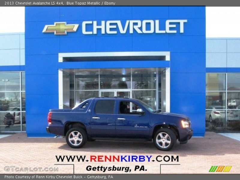 Blue Topaz Metallic / Ebony 2013 Chevrolet Avalanche LS 4x4