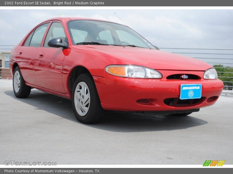 Bright Red / Medium Graphite 2002 Ford Escort SE Sedan