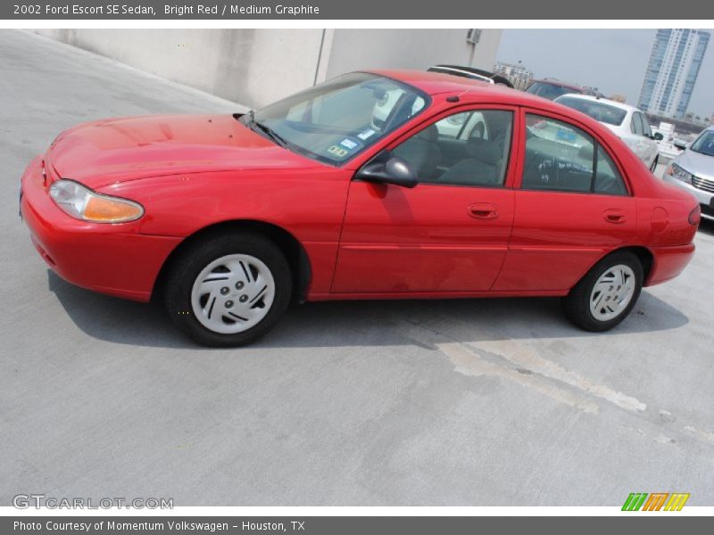 Bright Red / Medium Graphite 2002 Ford Escort SE Sedan