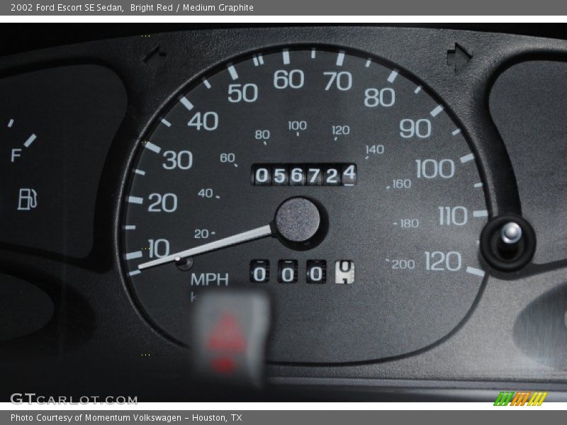 Bright Red / Medium Graphite 2002 Ford Escort SE Sedan