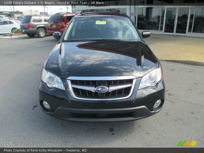 Obsidian Black Pearl / Off Black 2008 Subaru Outback 2.5i Wagon