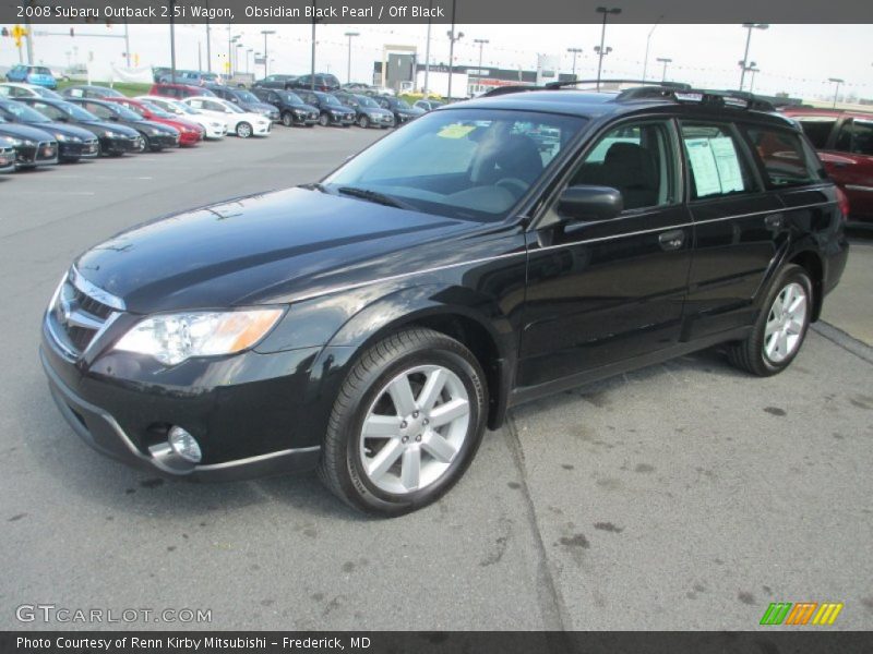 Obsidian Black Pearl / Off Black 2008 Subaru Outback 2.5i Wagon