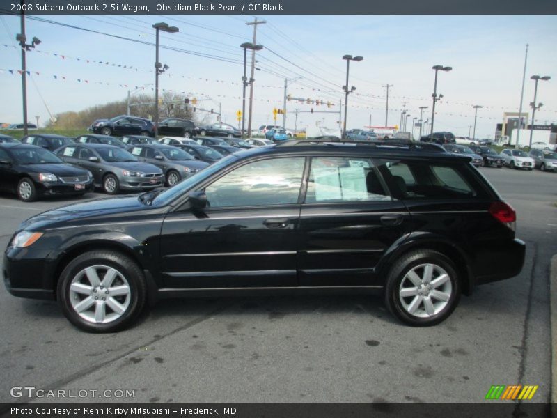 Obsidian Black Pearl / Off Black 2008 Subaru Outback 2.5i Wagon