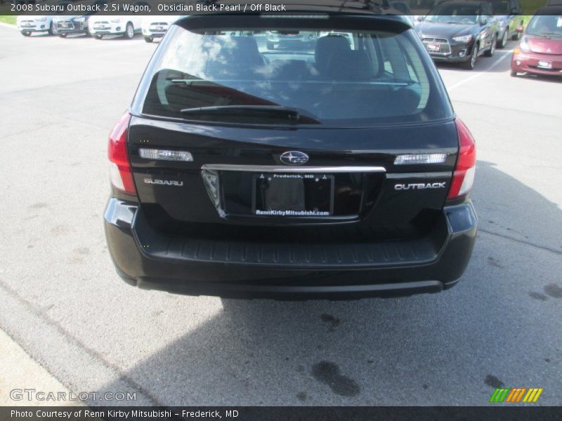 Obsidian Black Pearl / Off Black 2008 Subaru Outback 2.5i Wagon