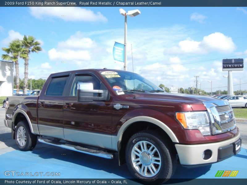 Royal Red Metallic / Chaparral Leather/Camel 2009 Ford F150 King Ranch SuperCrew