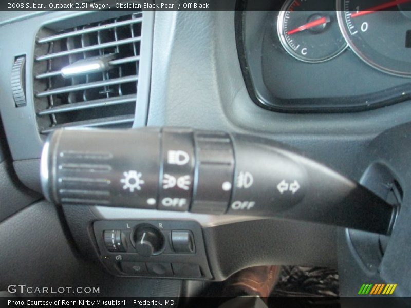 Obsidian Black Pearl / Off Black 2008 Subaru Outback 2.5i Wagon