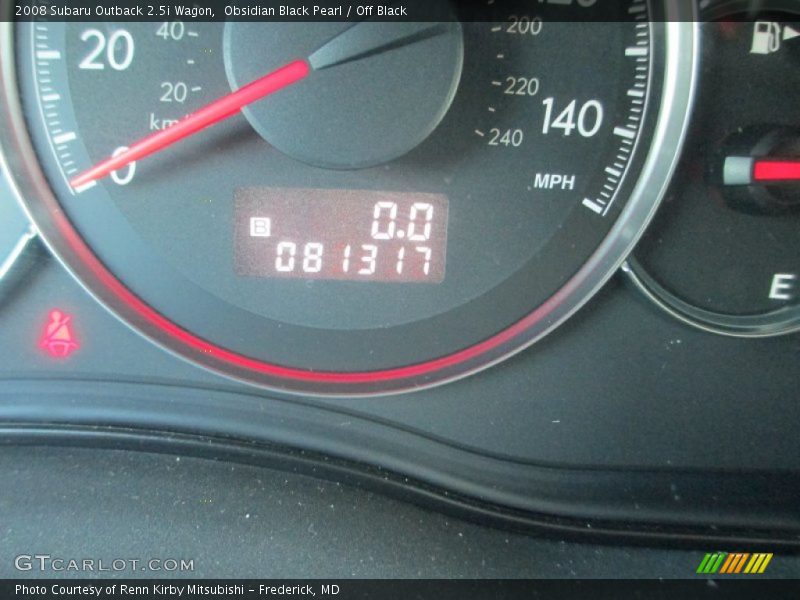 Obsidian Black Pearl / Off Black 2008 Subaru Outback 2.5i Wagon