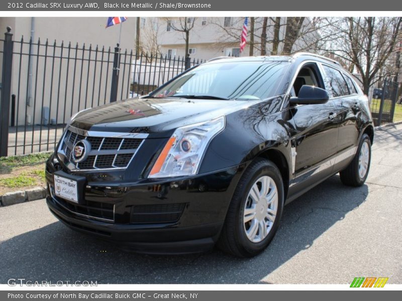 Black Ice Metallic / Shale/Brownstone 2012 Cadillac SRX Luxury AWD
