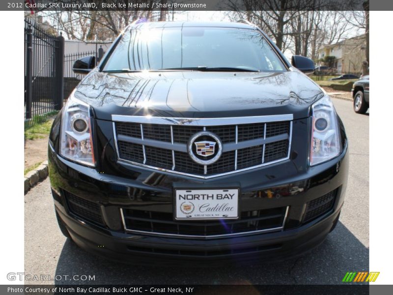 Black Ice Metallic / Shale/Brownstone 2012 Cadillac SRX Luxury AWD